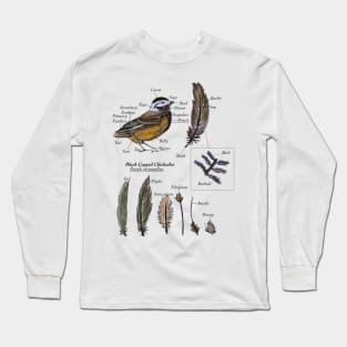 Complete Anatomy of A Black Capped Chickadee Long Sleeve T-Shirt